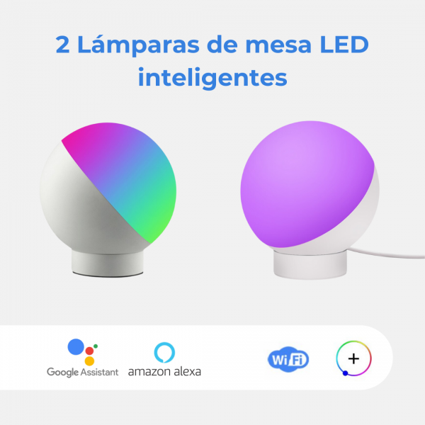 2 lámparas smart LED